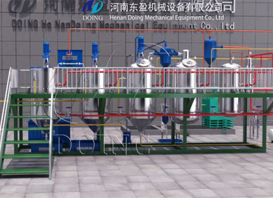 1-10吨棕榈油精炼设备3D动画视频