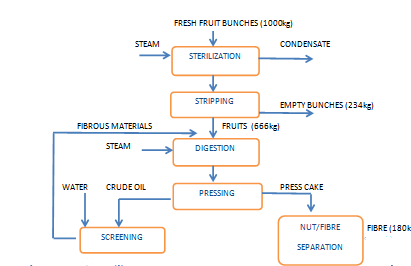棕榈油生产过程流程图
